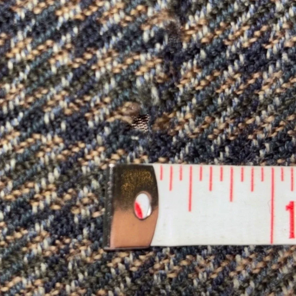 Oscar de la Renta | Mens 46L | 100% Wool Houndstooth‎ Blazer | Brown | FLAW